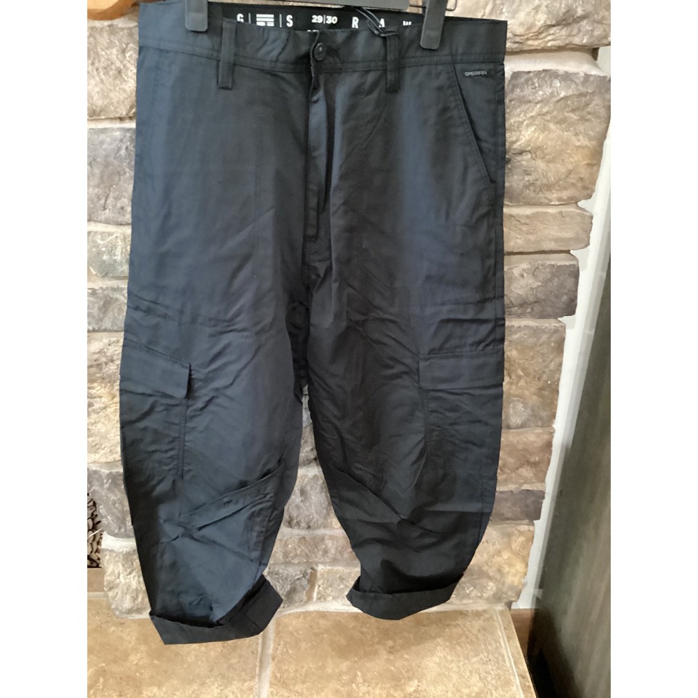 G-Star RAW Women Black Cargo 3D Boyfriend Pants  Relaxed Fit 29x30 New